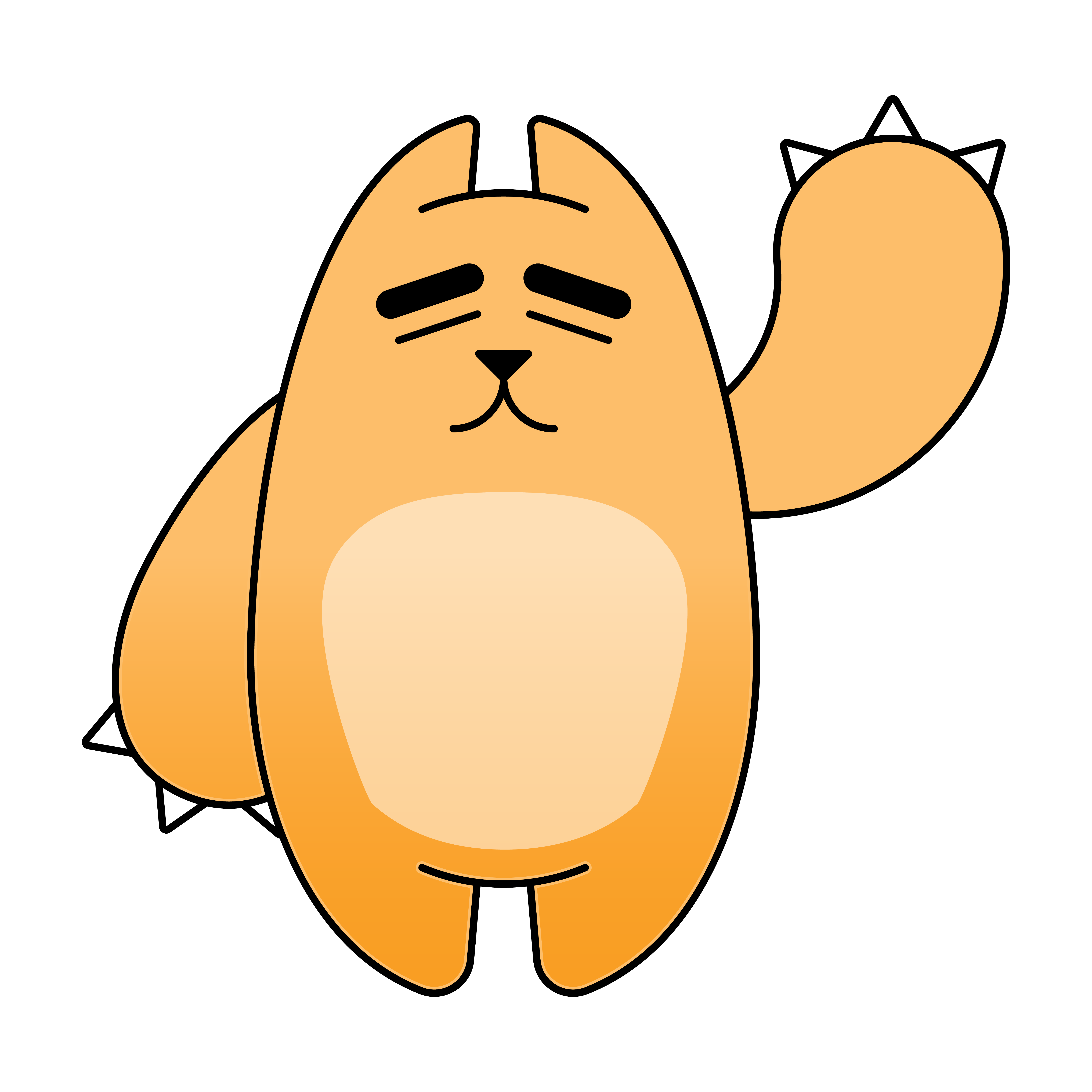 Catbear Mascot Waving